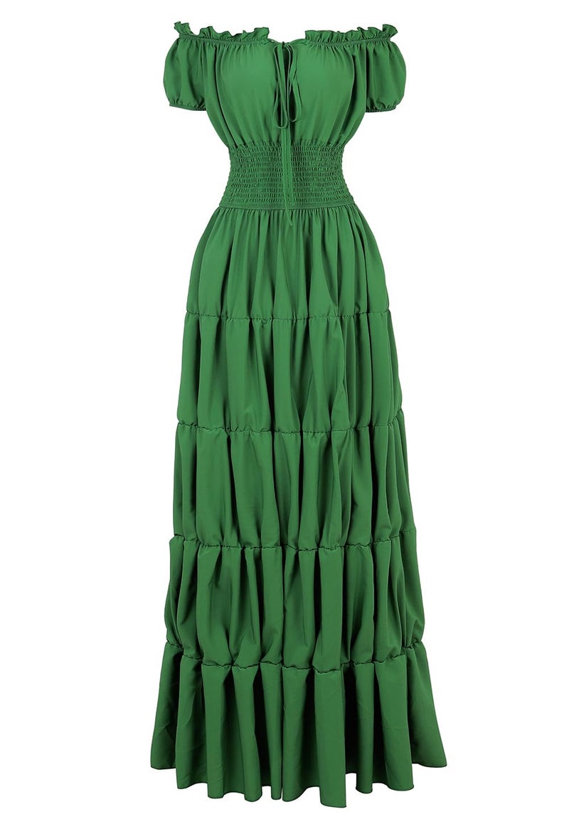 Zhitunemi Renaissance Costume Women Dress: Halloween Costumes Woman 2025 Renaissance Dresses - Halloween Party Theme Events Green 2XL - Image 1